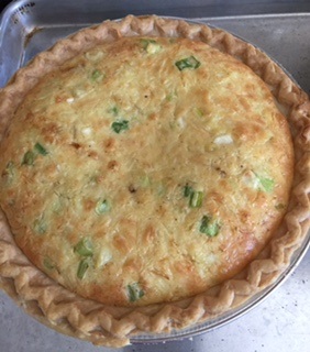 photo of a prepared Dungeness Crabmeat in a deep dish pie shell